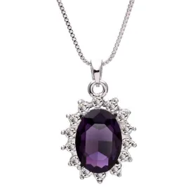3 Carat Handcrafted Alexandrite Pendant with Silver Plated Chain