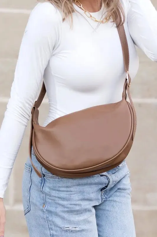 Aili's Corner Millie Vegan Leather Crescent Sling