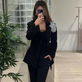 Barbella Embellished Patchwork Blazer