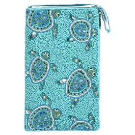 Beaded Club Bag - Swimming Turtles