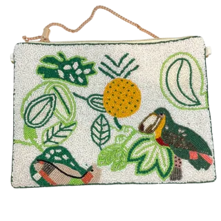 Beaded Toucan Clutch