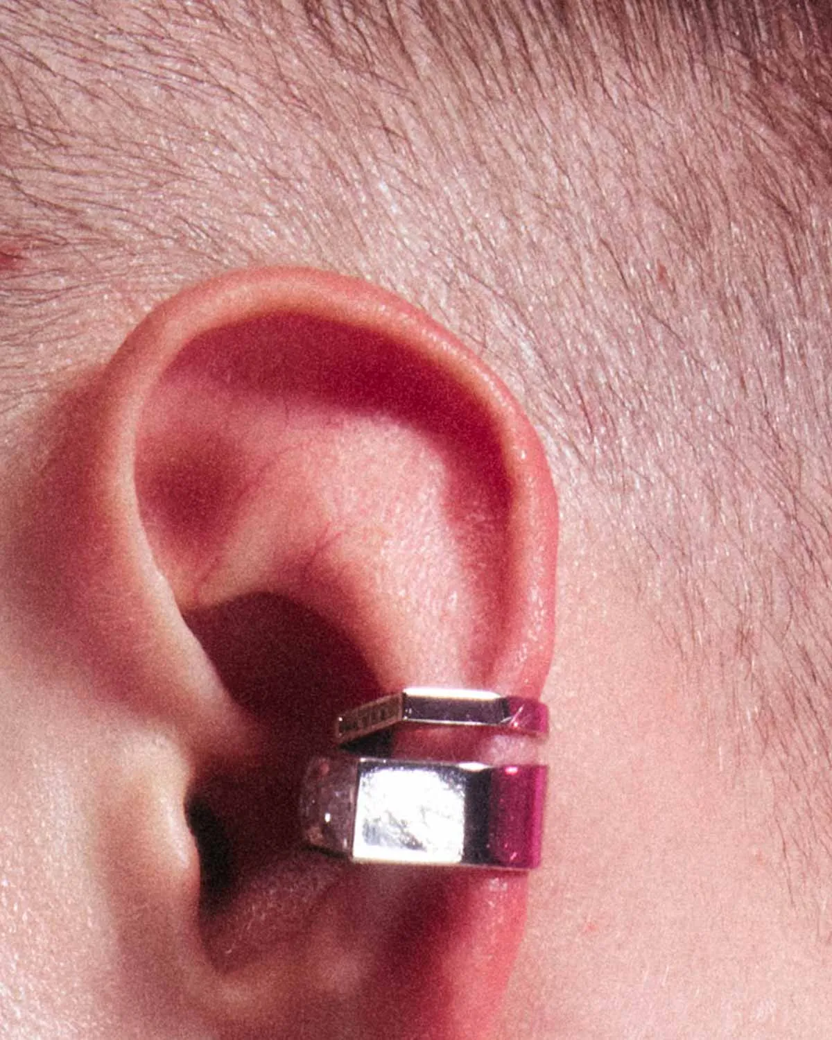 Black Square Mini Ear Cuff