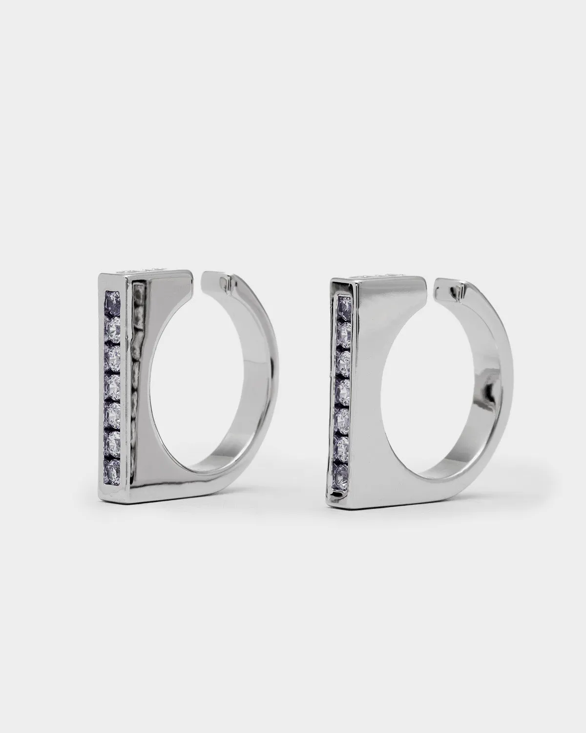Black Square Mini Ear Cuff