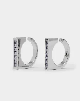 Black Square Mini Ear Cuff