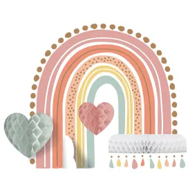 Boho Rainbow Honeycomb Centerpiece