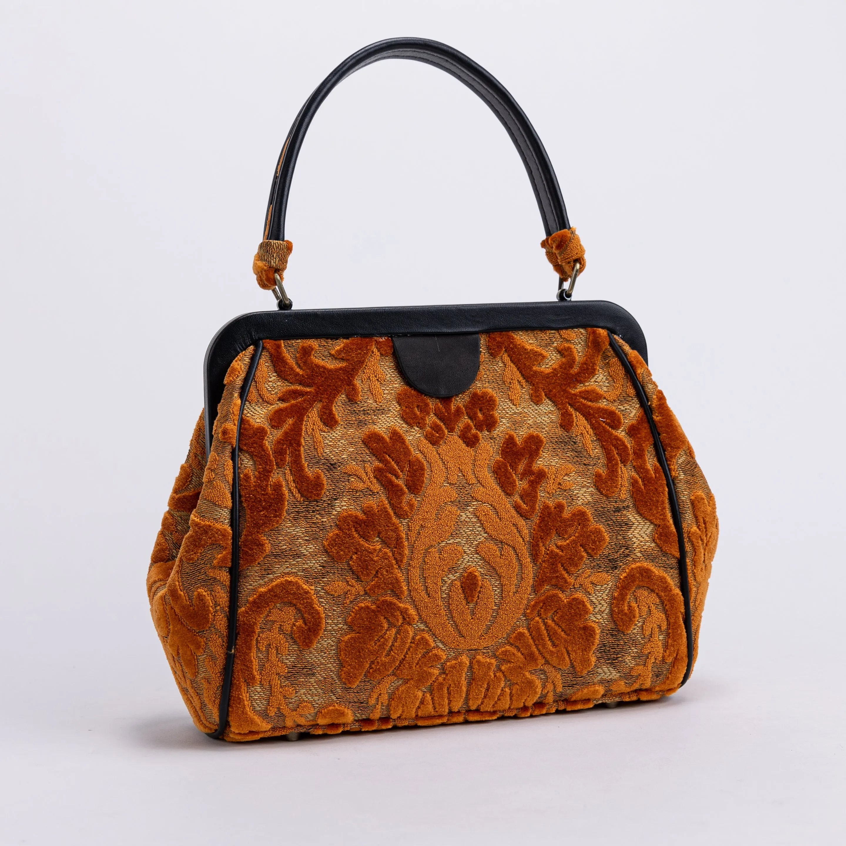 Burnout Velvet Orange Alma Satchel
