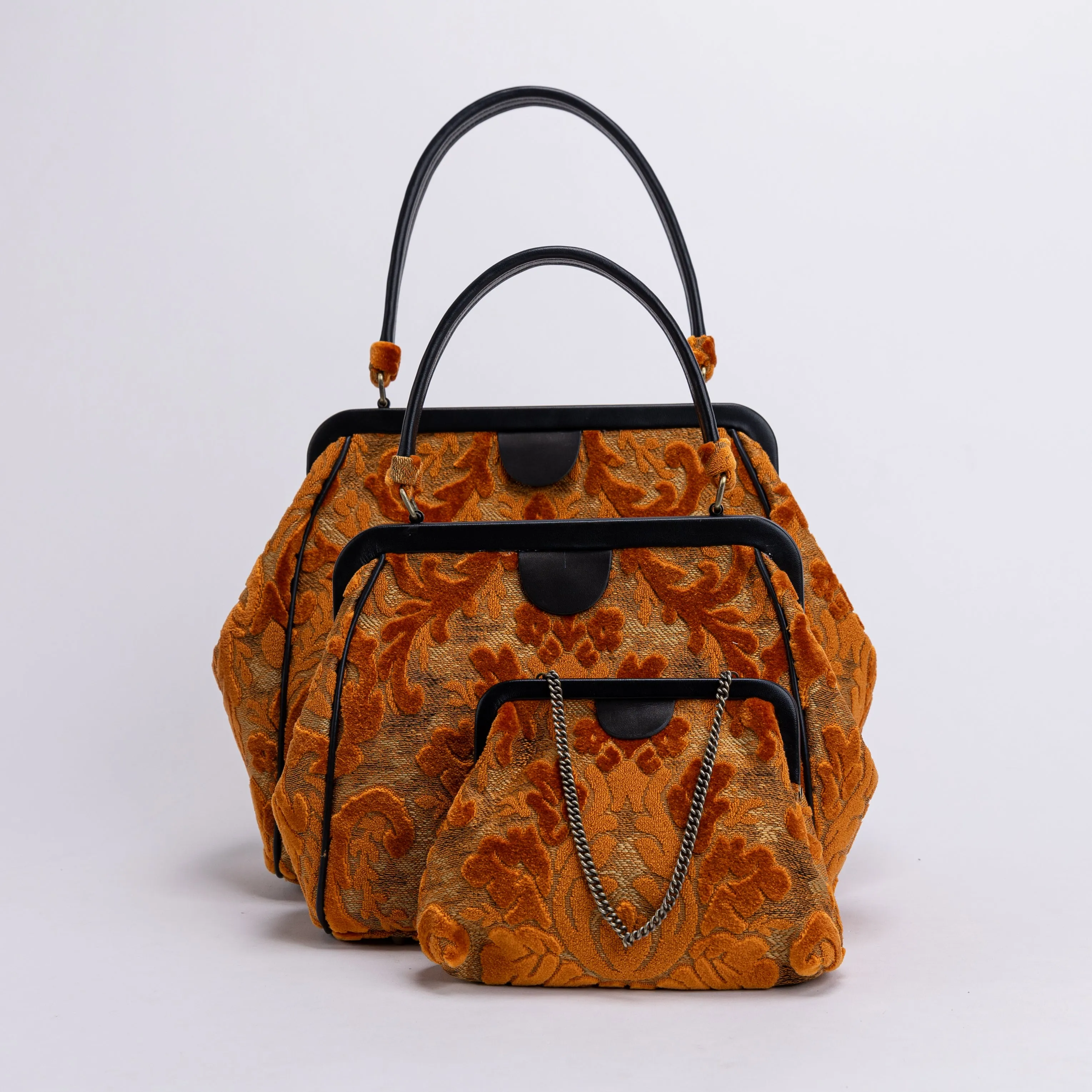 Burnout Velvet Orange Alma Satchel