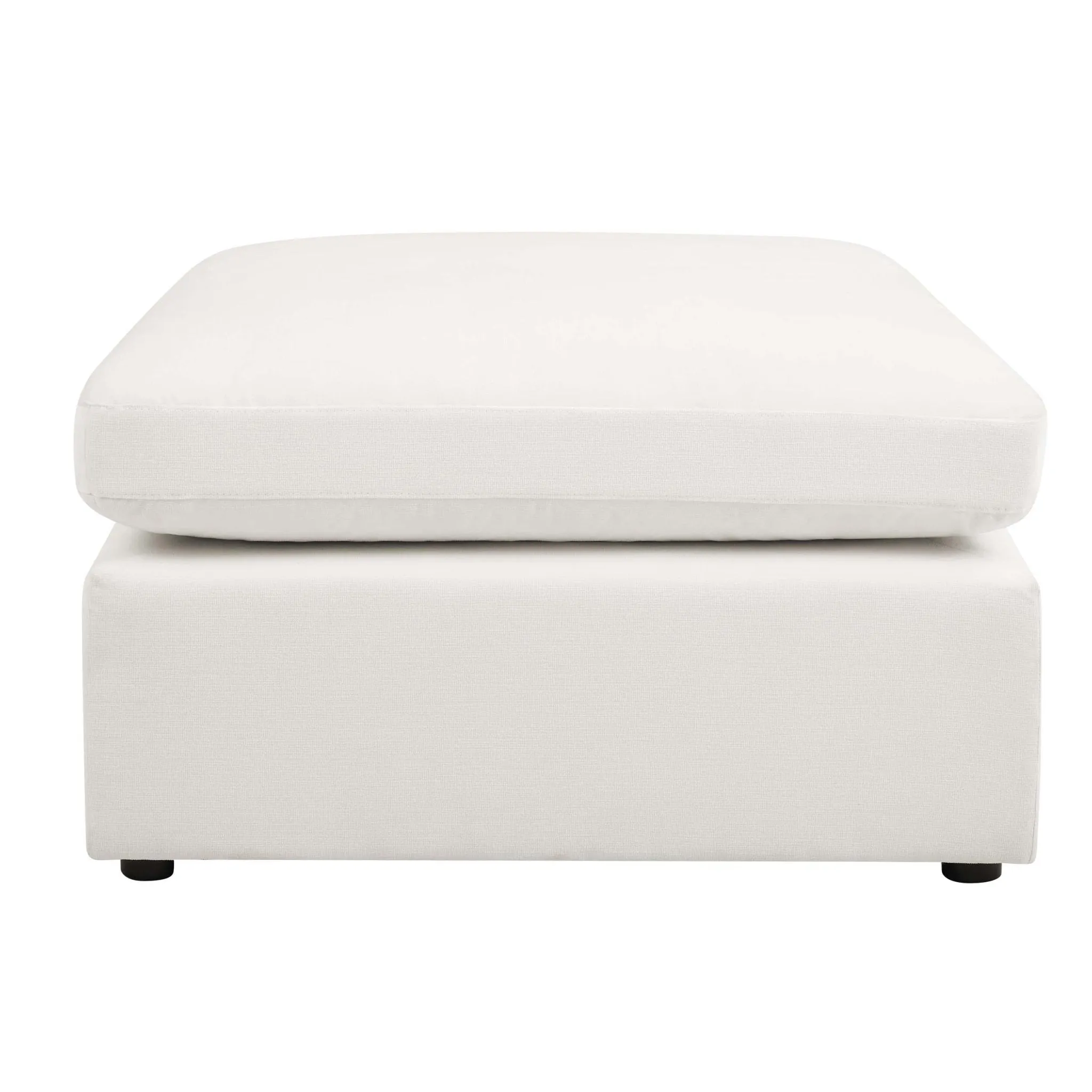 Cairo Feather Pouffe - Vanilla