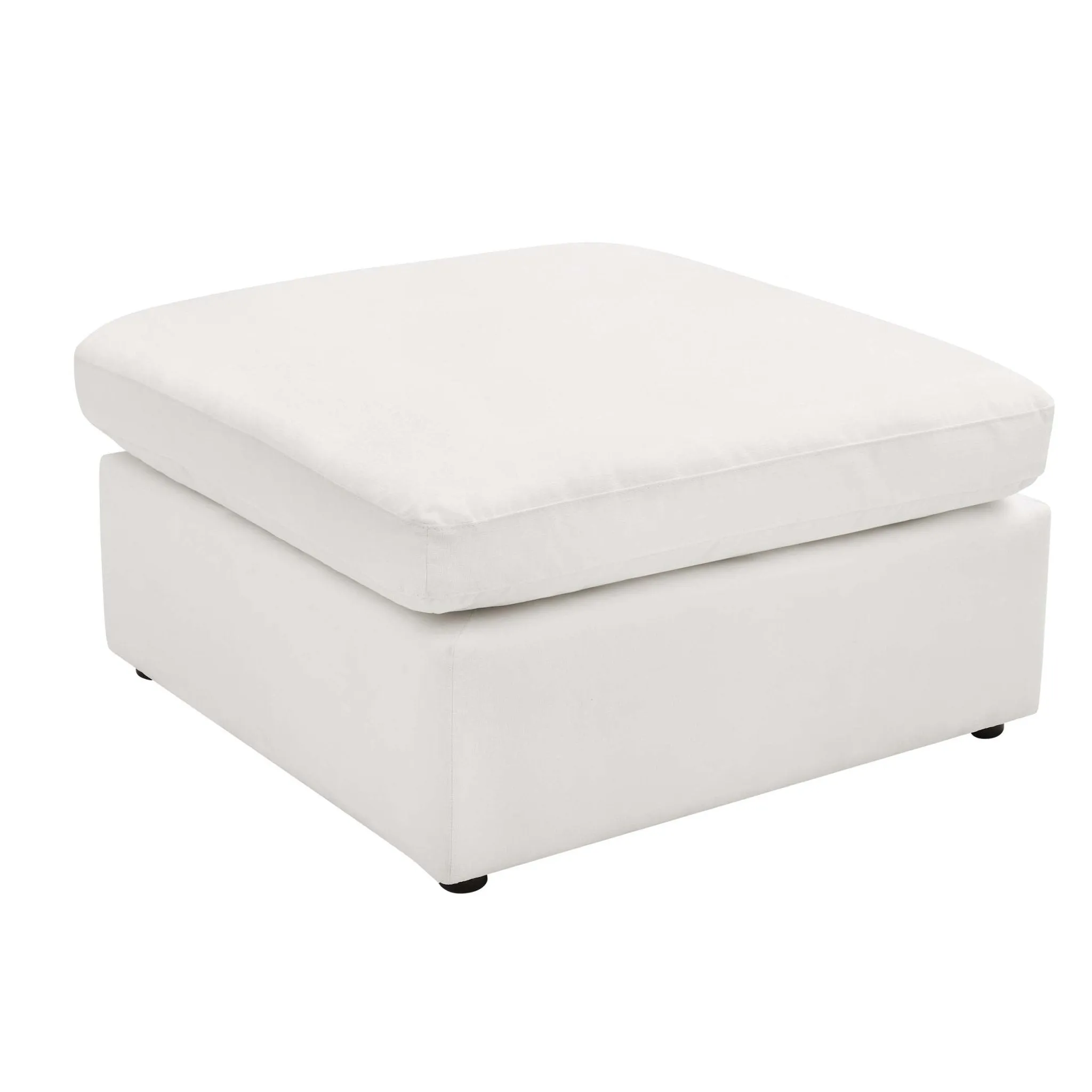 Cairo Feather Pouffe - Vanilla