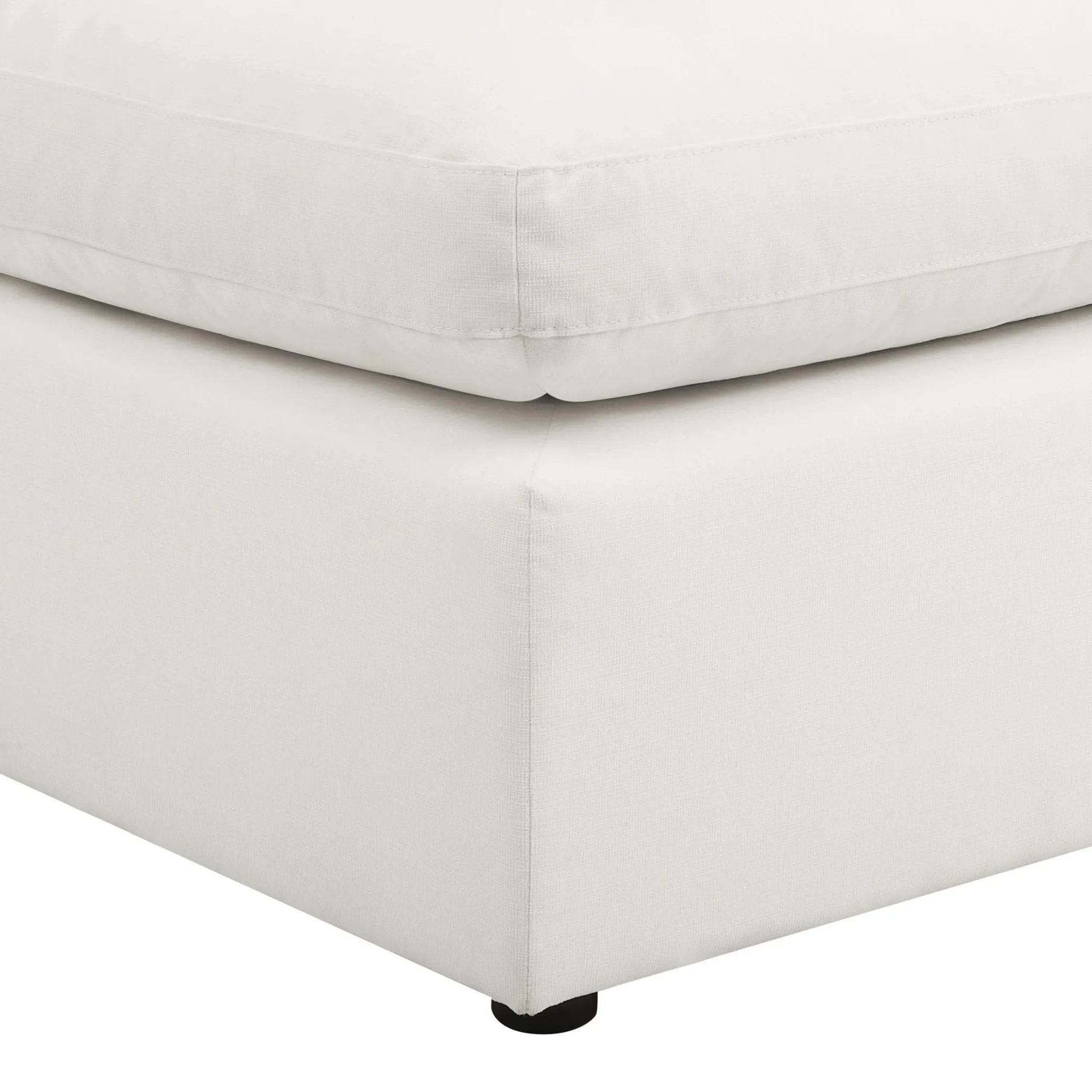 Cairo Feather Pouffe - Vanilla