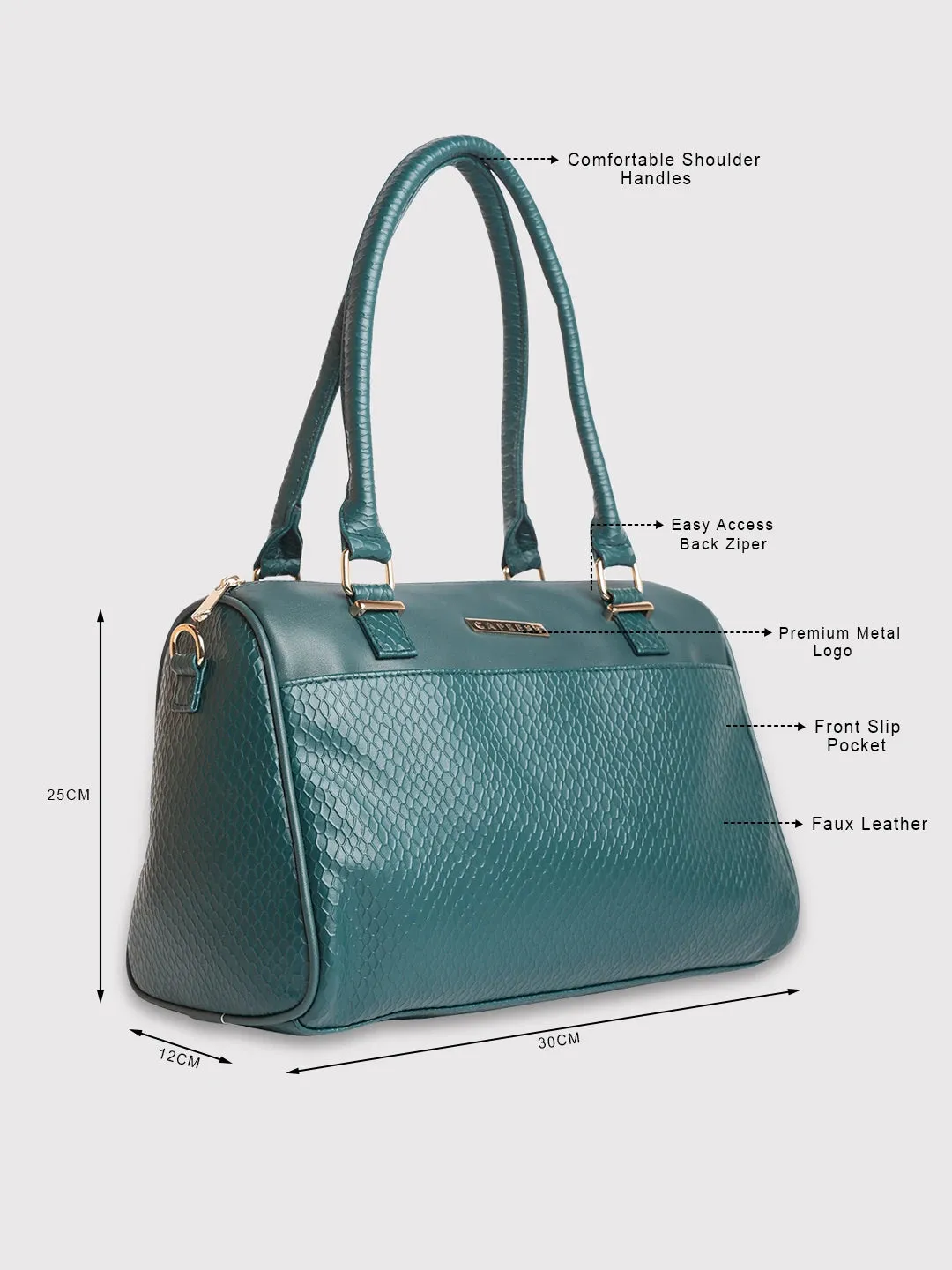 Caprese Fiona Satchel Medium Handbag Teal