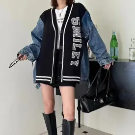 Clara Denim Patchwork Cardigan