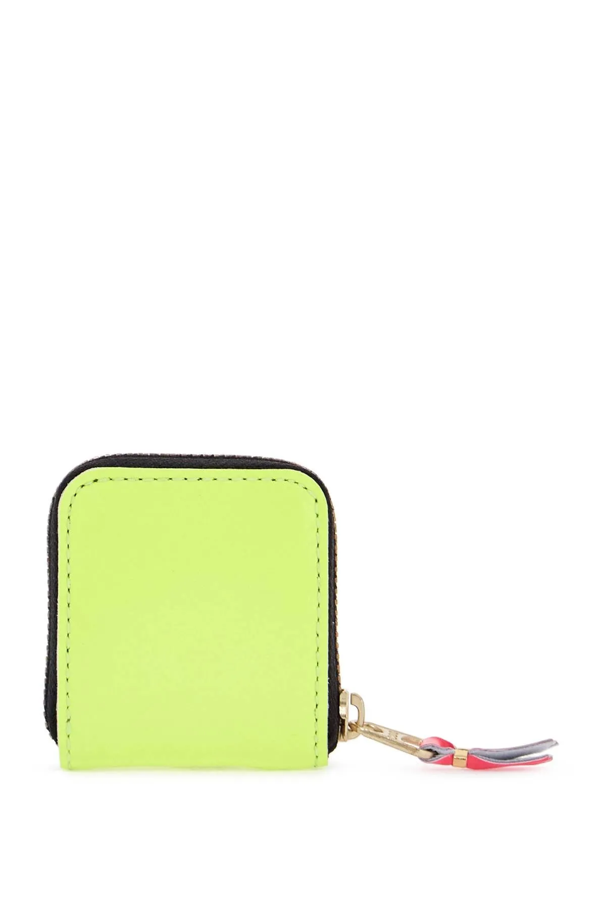 compact wallet super fluo yellow in goat leather with zip SA4100SF YELLOW