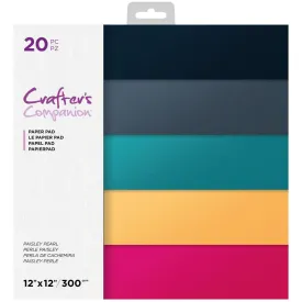 Crafter's Companion Pearl Paper Pad 12"x 12" 20 pack - Paisley*