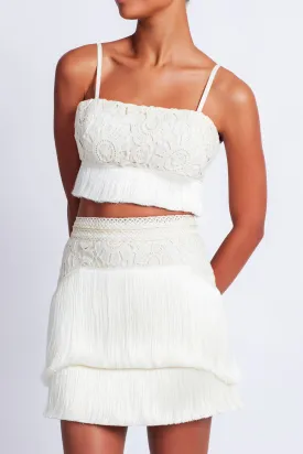 Crochet Fringe Cropped Top