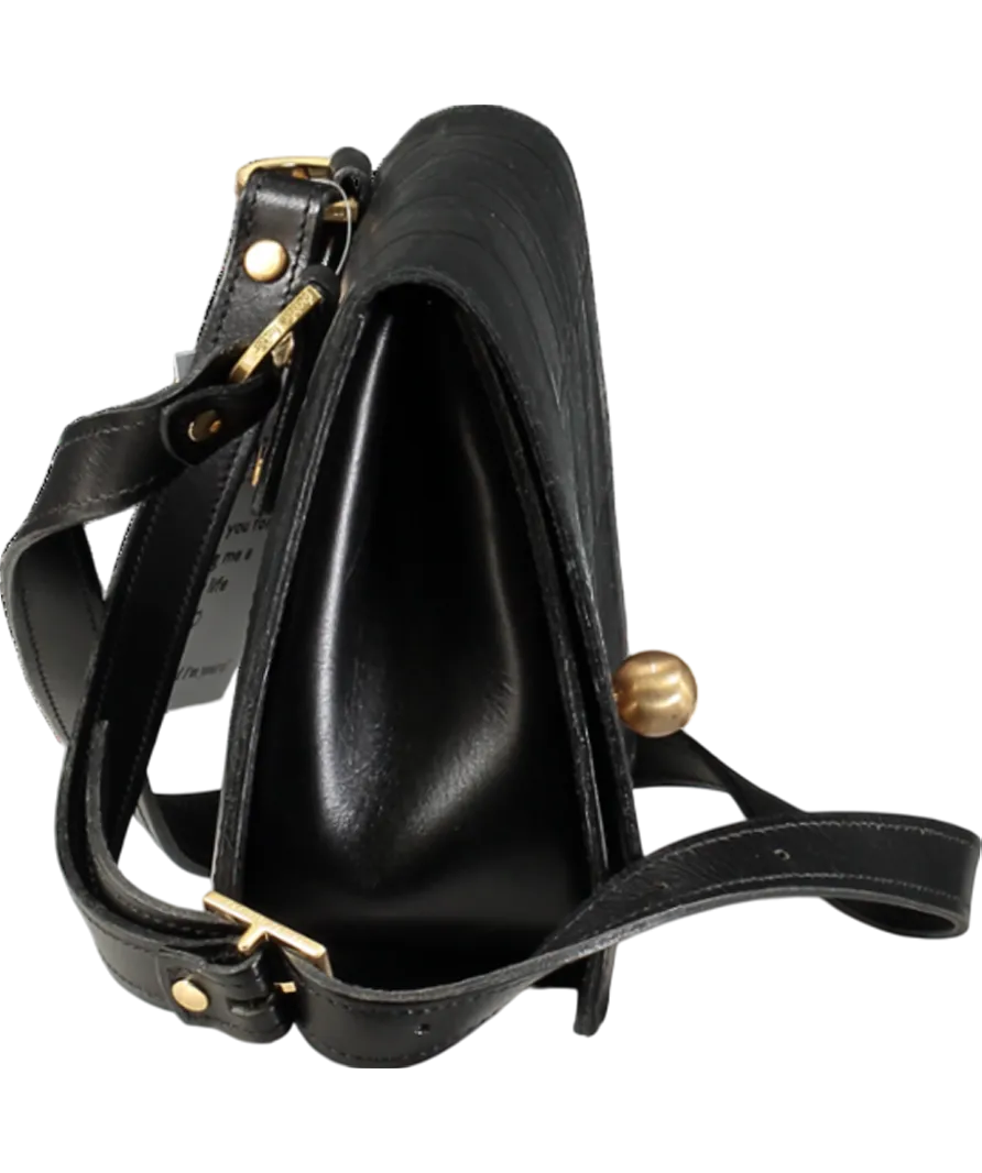 danielle foster Black Croc Charlie Box Bag