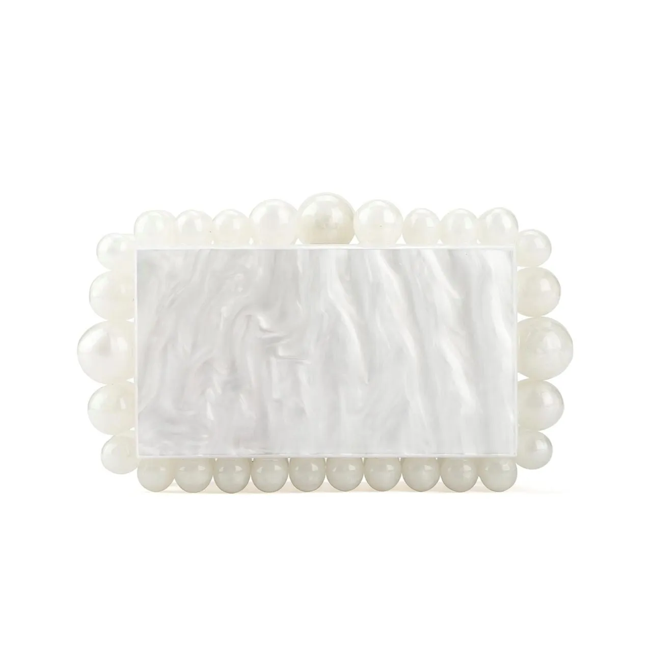 Daphne Clutch - Pearl White