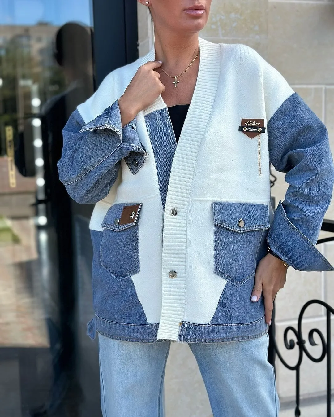Delta Denim Patchwork Cardigan