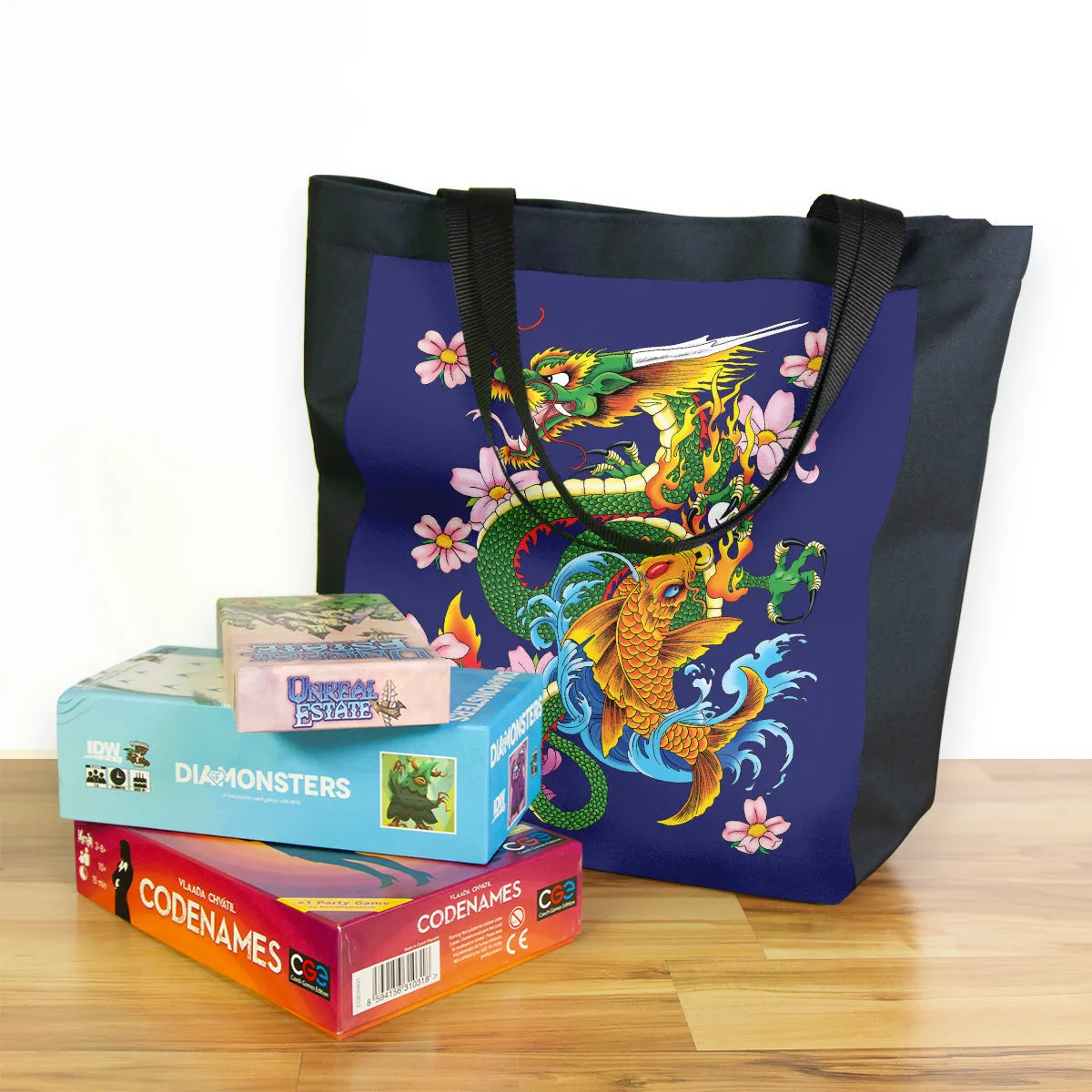 Dragon And Koi Day Tote