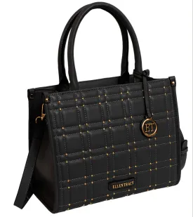 Ellen Tracy Square Studded Satchel