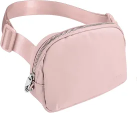 Fanny Packs Anti Theft for Women Travel, Small Everywhere Belt Bag for Cross Body, Cute Waist Pack with Adjustable Strap & Back Pocket for Teens Vacation, Workout - Pink