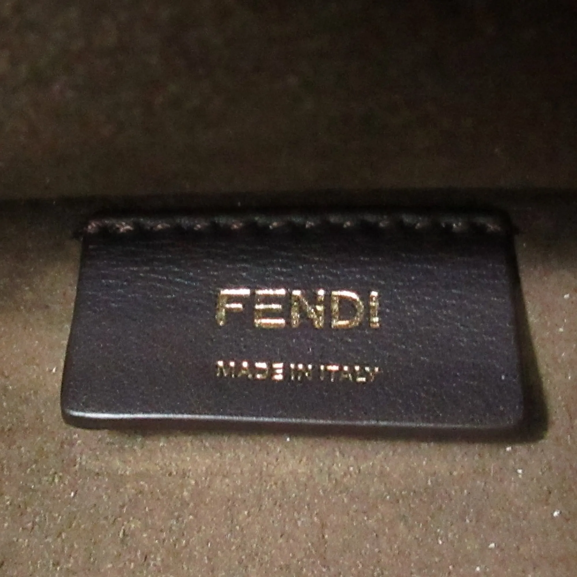 FENDI Medium Embossed Zucca Sunshine Shopper Tote Satchel