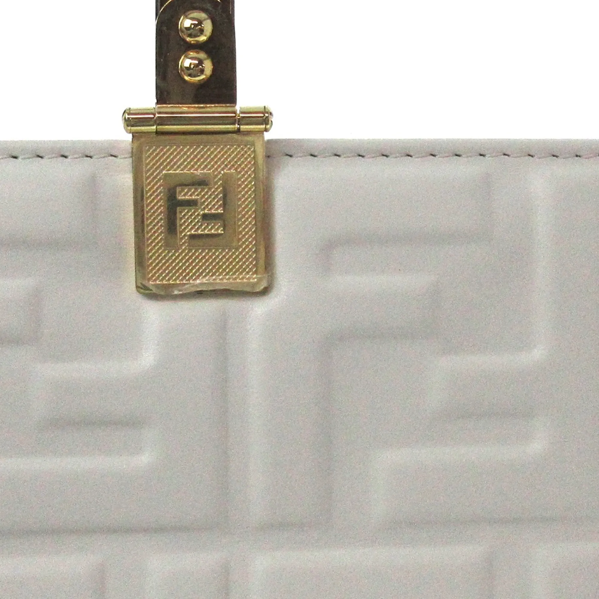 FENDI Medium Embossed Zucca Sunshine Shopper Tote Satchel