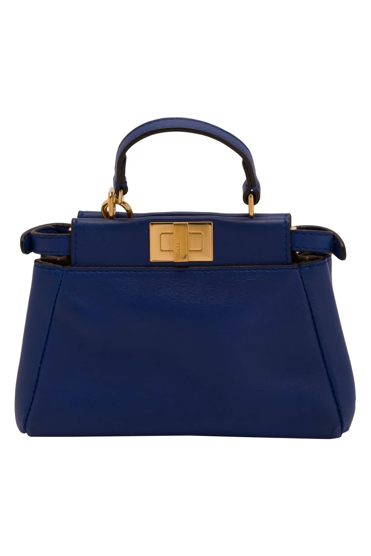 FENDI Nappa Micro Peekaboo Iconic Satchel Iris