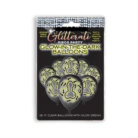 Glitterati Penis Party Glow in the Dark Balloons