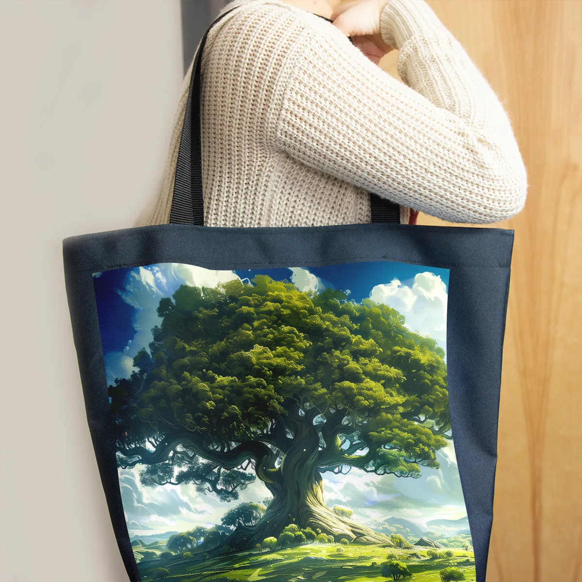 Green Sacred Tree Day Tote