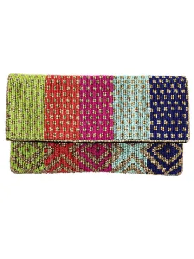 Handmade Aztec Beaded Clutch Bag