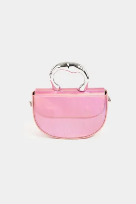 Hot Girl Fame Glossy Crescent Top Handle Crossbody Bag