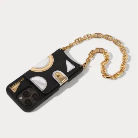 Isla MagSafe Charging Wristlet Phone Case - Black/Gold