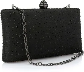 jessie Women Beaded Clutch Bag Rhinestone Crystal Purse Glitter Evening Handbag for Wedding Cocktail Prom Party
