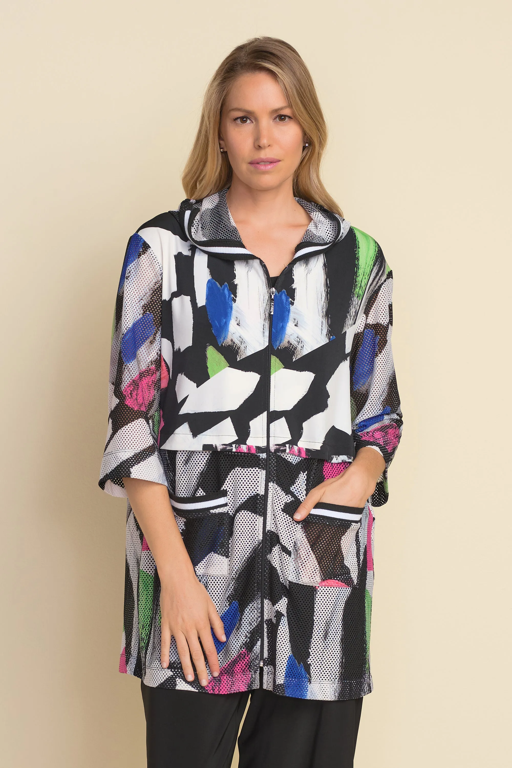Joseph Ribkoff Mesh Fabric Urban Top