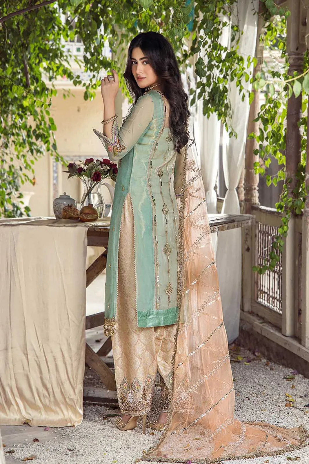 Khuda Baksh P-237 Ready to wear - Turquoise
