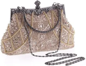 LIFEWISH 1920s Evening bags Unique Sequin Beaded Clutch Purses for Cocktail Wedding Party Prom