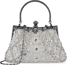 LIFEWISH 1920s Evening bags Unique Sequin Beaded Clutch Purses for Cocktail Wedding Party Prom