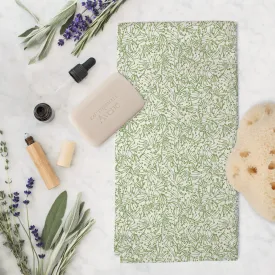 Light as a Feather Tea Towel in Wistful Green