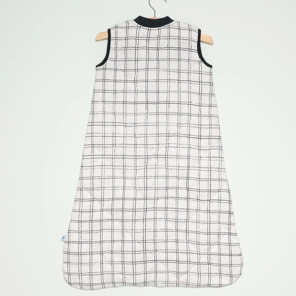 Little Unicorn Cotton Muslin Quilted Sleep Bag - Navy Windowpane