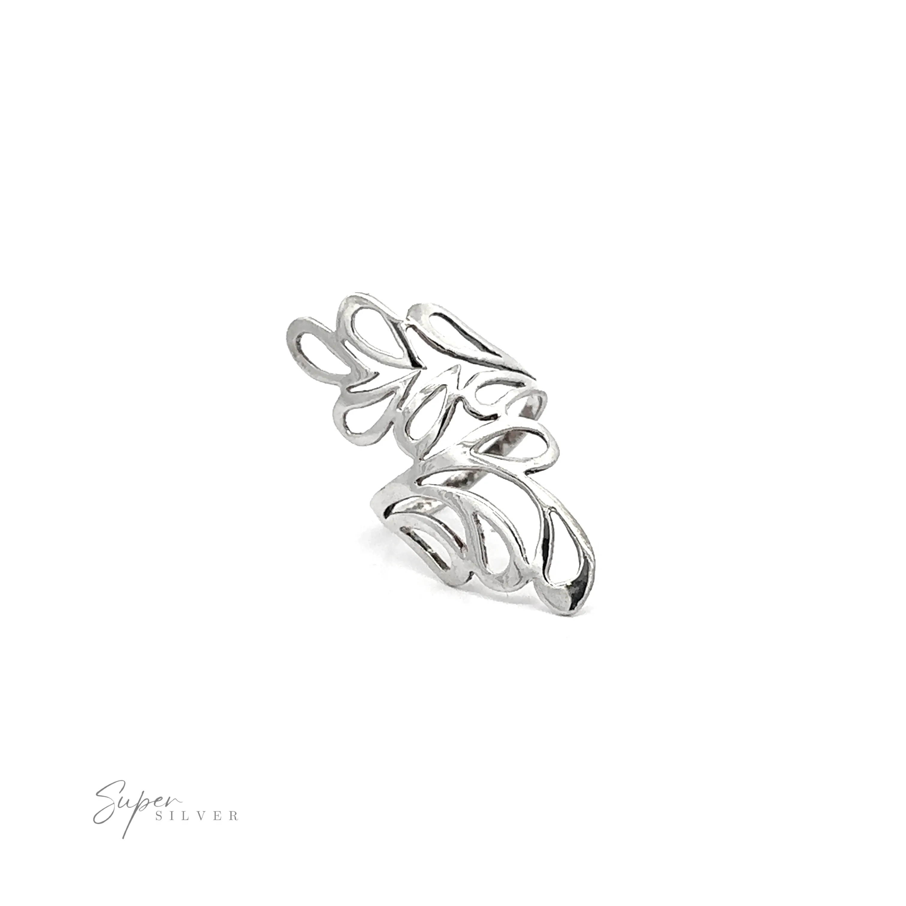 Long Wrap Around Leaf Design Ring