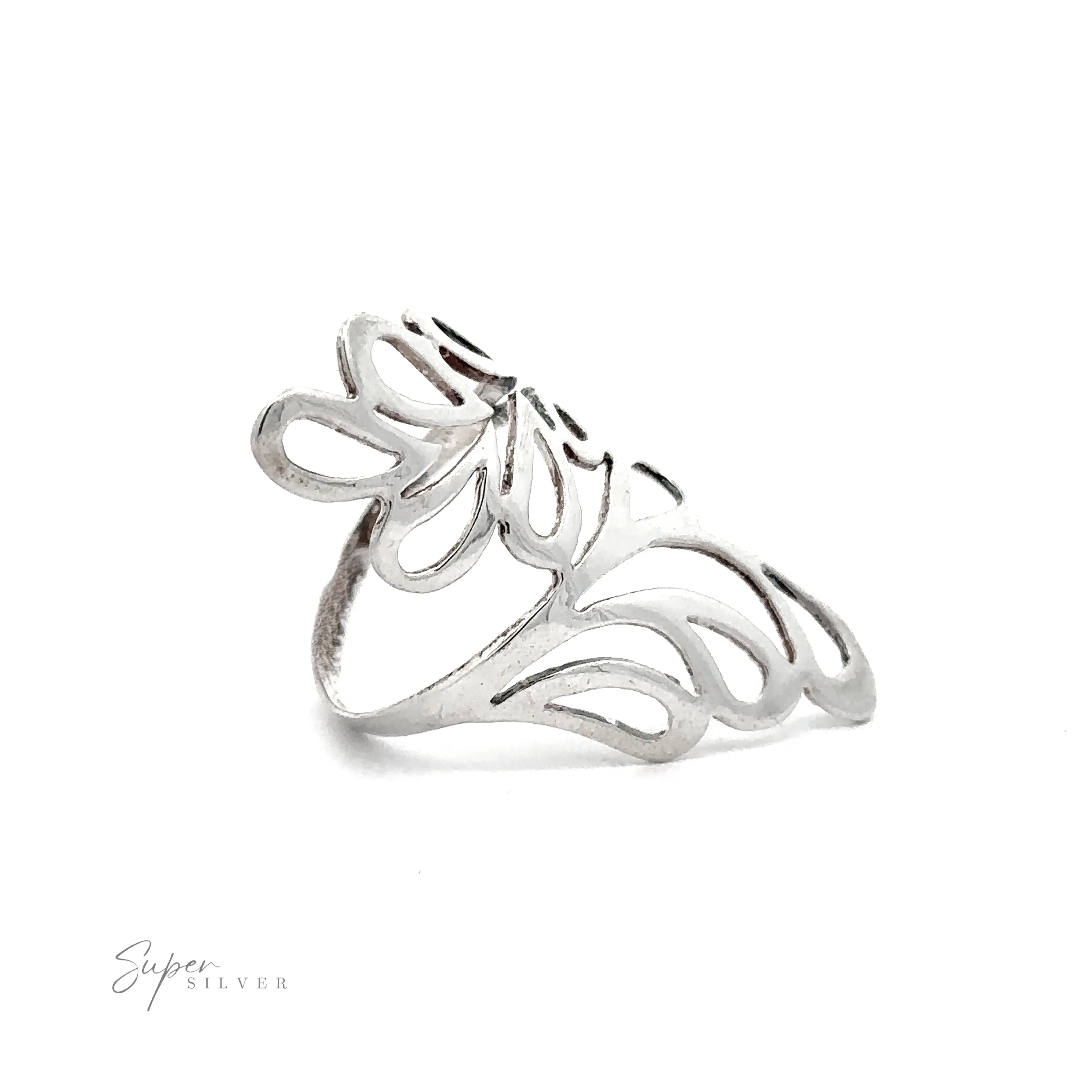 Long Wrap Around Leaf Design Ring