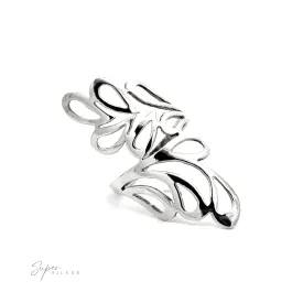 Long Wrap Around Leaf Design Ring