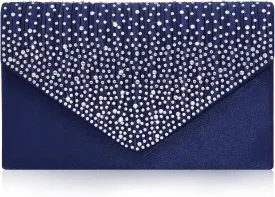 Milisente Evening Bag for Women Glitter Rhinestone Wedding Evening Purse Crystal Envelope Crossbody Shoulder Clutch Bags