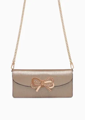 Minnie S Clutch Glitter Beige