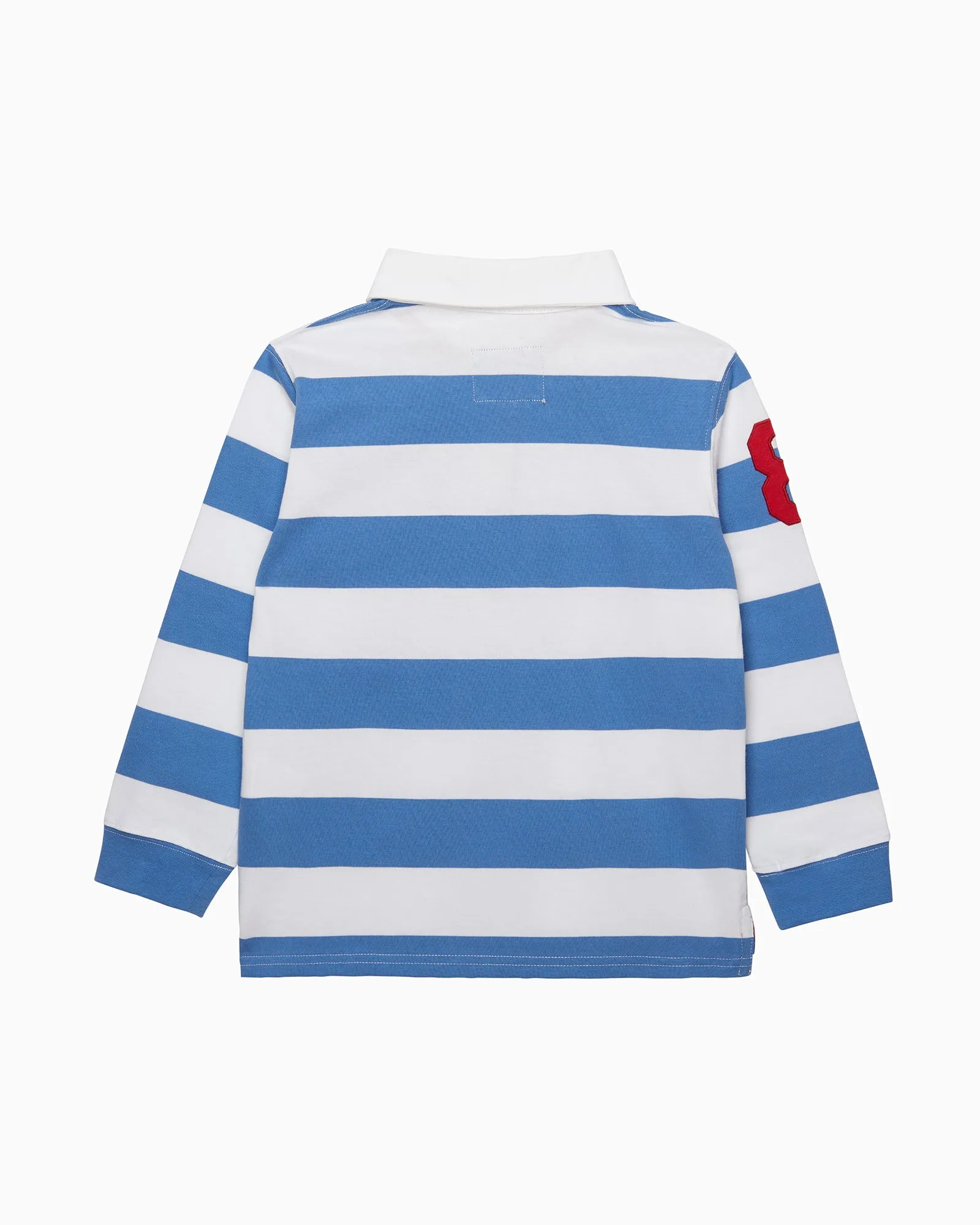 Nicholas Rugby Shirt in Denim Blue/White