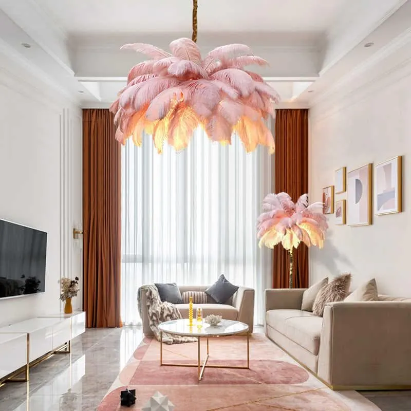 Ostrich Feather Chandeliers