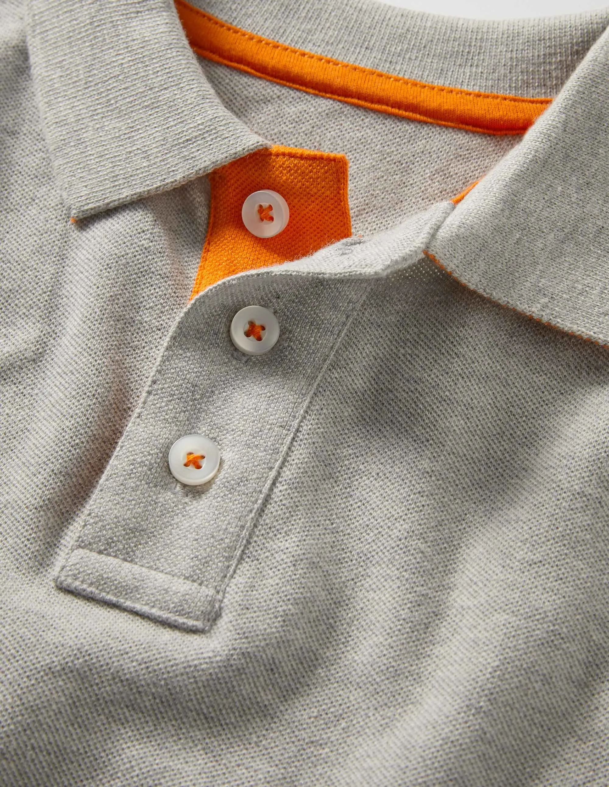 Piqué Polo Shirt-Grey Marl