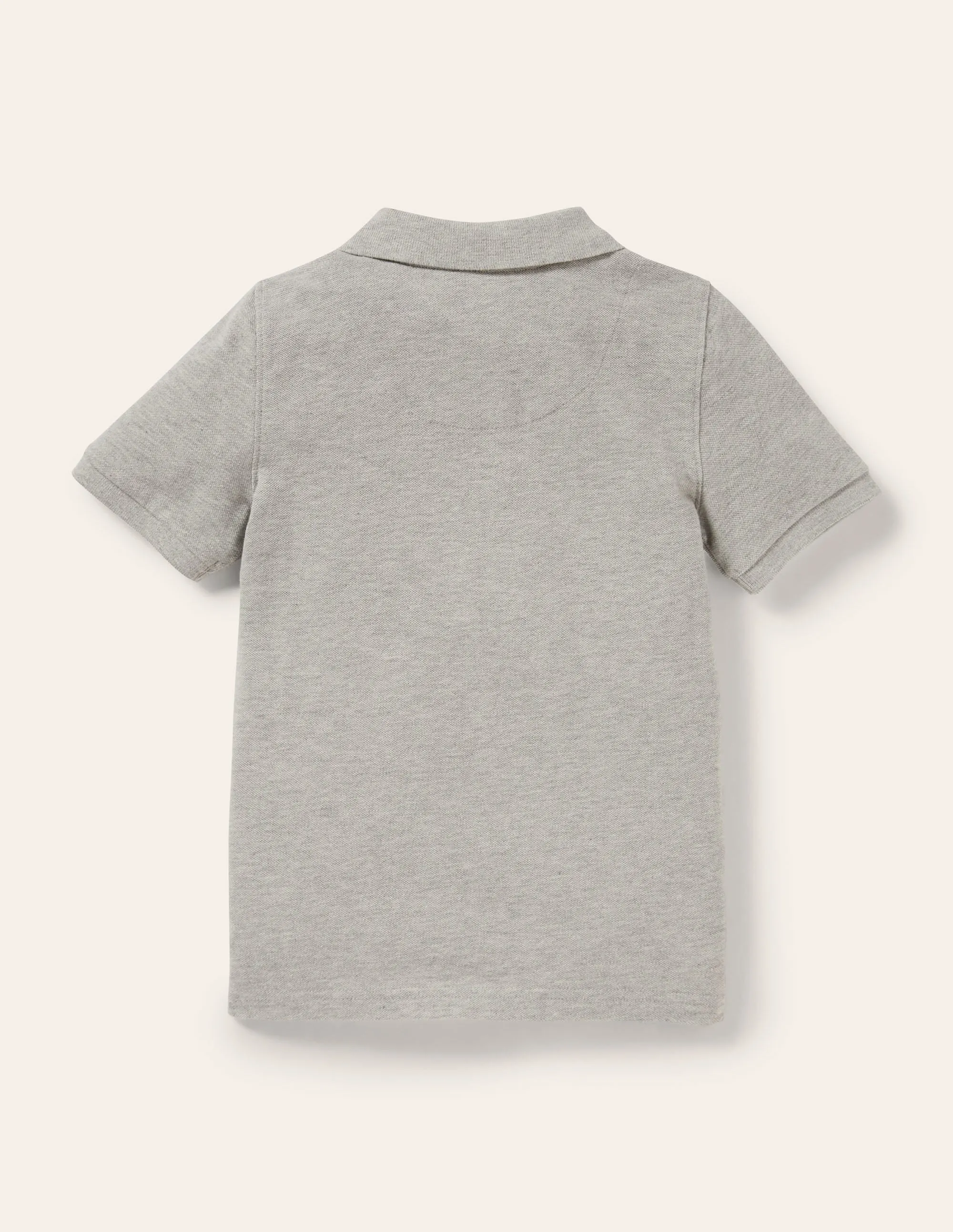 Piqué Polo Shirt-Grey Marl