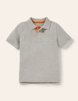 Piqué Polo Shirt-Grey Marl